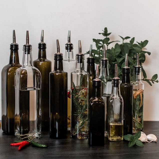 Glass Olive Oil Bottle 1000ml (1L) Antique without lid (12 Carton Pack)