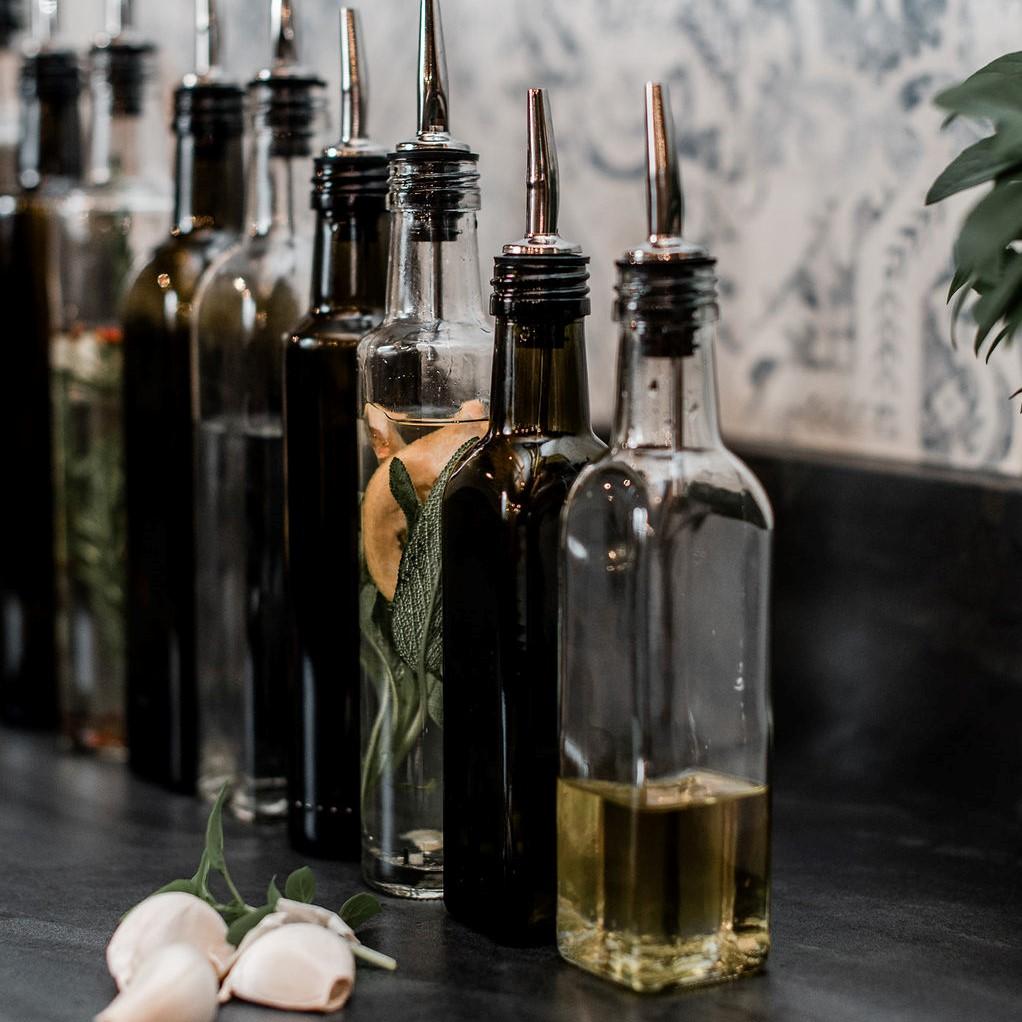 Glass Olive Oil Bottle 250ml Flint without lid (24 Carton Pack)